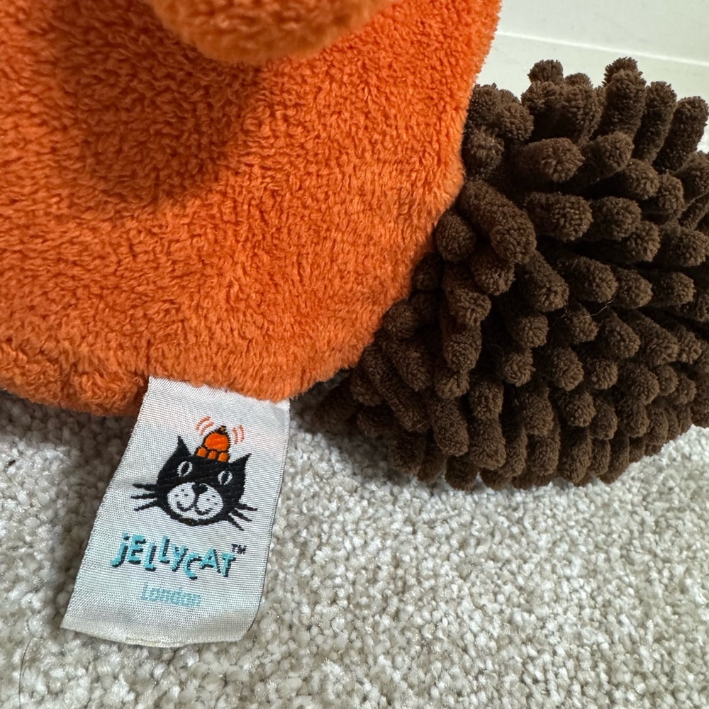 Jellycat London 12" Woodland Fox Orange Stuffed Plush Bushy Brown Tail Lovey - Picture 6 of 8